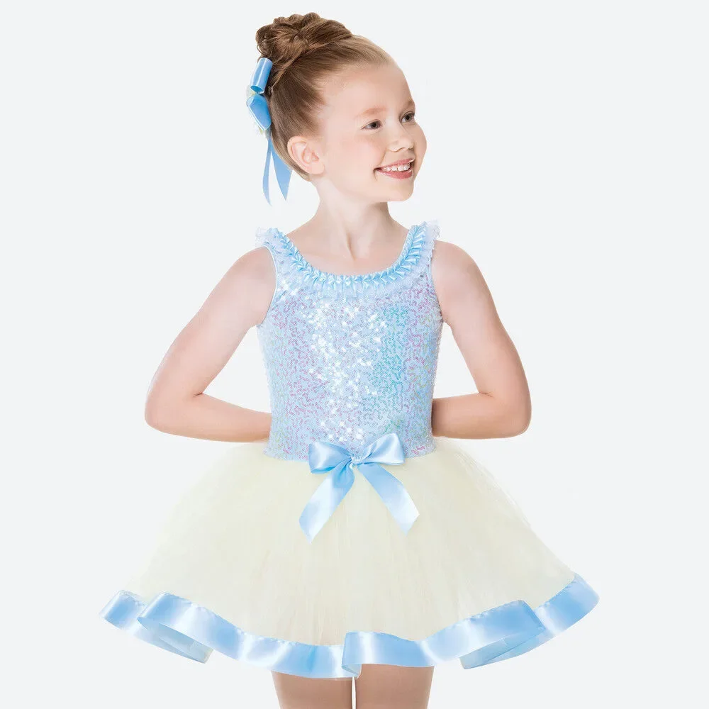 Pre-Owned Dance Costume Ballet Medium Child Blue Revolution RC19830 Tap Dress Up